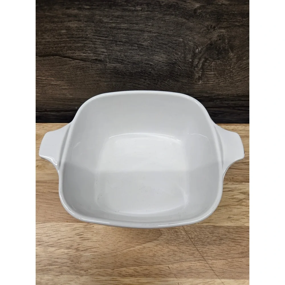 Corning Ware Blue Cornflower P-43-B 22 oz Casserole Dish Square White Vintage